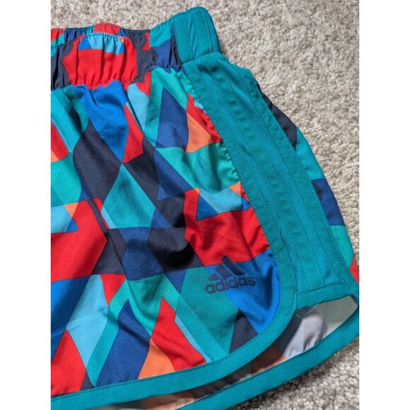 Adidas Athletic Running Shorts Lined Colorful Size Medium - Picture 2 of 5